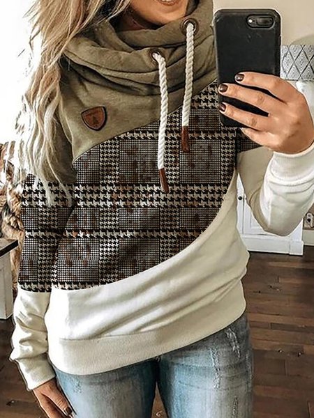 

Color-Block Long Sleeve Sweatshirt, Army green, Hoodies&Sweatshirts