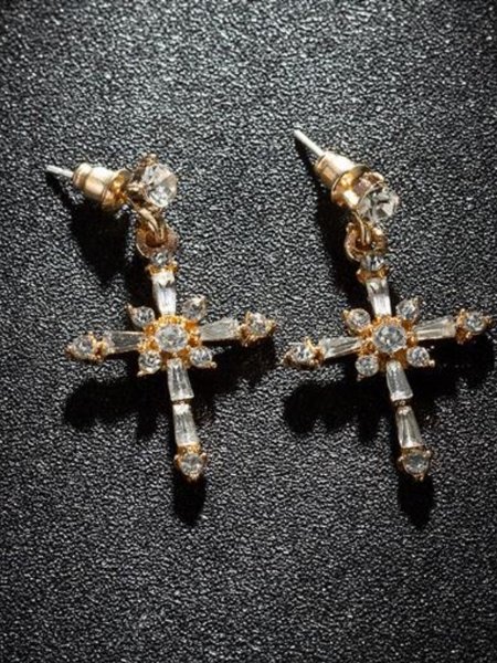 

Plain Casual Earrings, Golden, Earrings