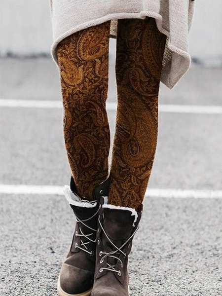 

Printed Vintage Leggings, Khaki, Leggings