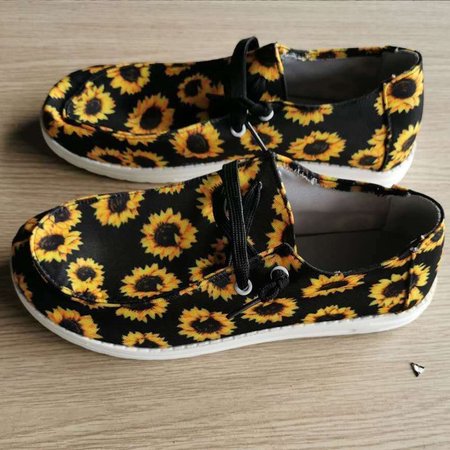 

Fabric Party & Evening Flat Heel Sneakers, Flower, Sneakers