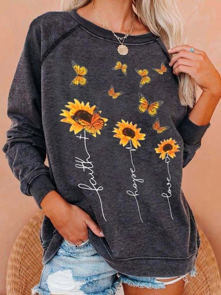 

Casual Long Sleeve Shirts & Tops, As picture, Hoodies & Sweatshirts