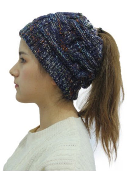 

Color knitted hat winter, Navyblue, Women Hats