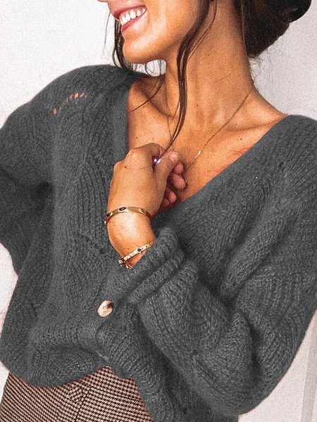 

Cotton-Blend Casual Sweater, Gray, Sweaters
