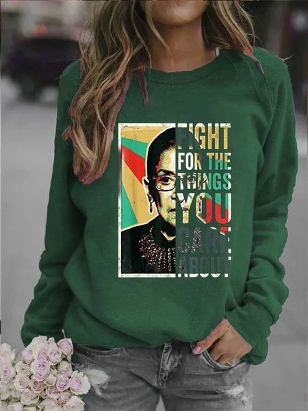 

Plus Size Cotton-Blend Crew Neck Tribal Vintage Shirts & Tops, Green, Hoodies & Sweatshirts