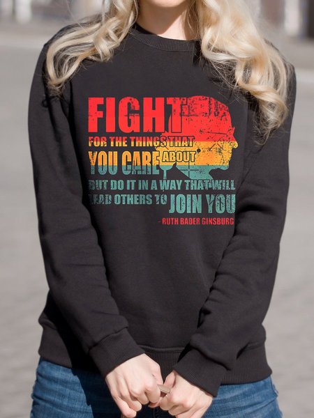 

Teeslegend's "Ruth Bader Ginsburg fights for the infamous RBG shirt RBG Quote Gifts Essential sweater", Black, Hoodies&Sweatshirts