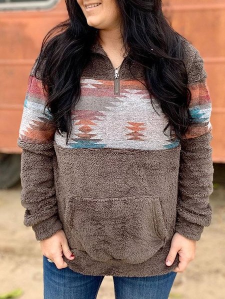 

Women's Fashion Print Sweatshirt, Coffee, Hoodies&Sweatshirts