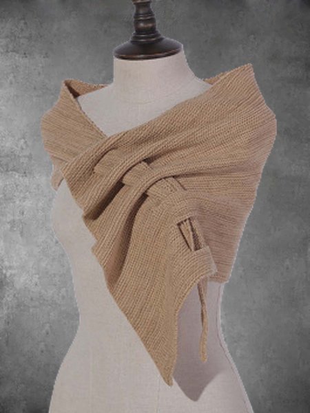 

Plain Polyester Vintage Shawl Scarf, Khaki, Scarves&Gloves
