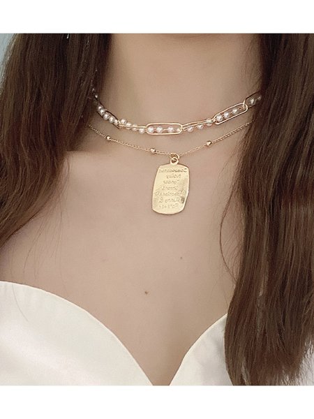 

Golden Jewelry Alloy Necklace, Others