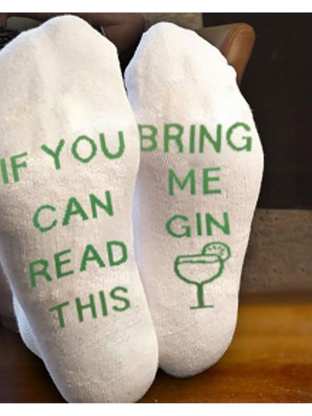 

IF YOU CAN BRING ME GIN Socks, Green, Socks