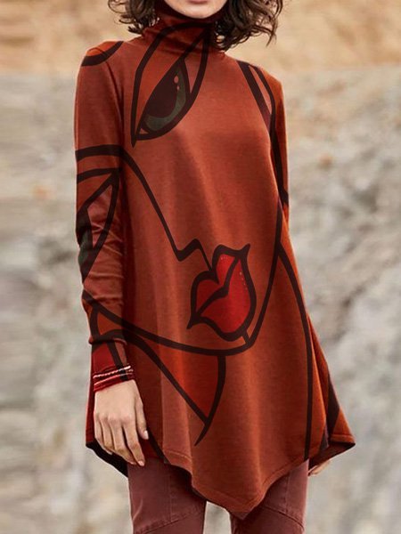 

Top Dolcevita Maniche Lunghe, Marrone, Blouses & Shirts