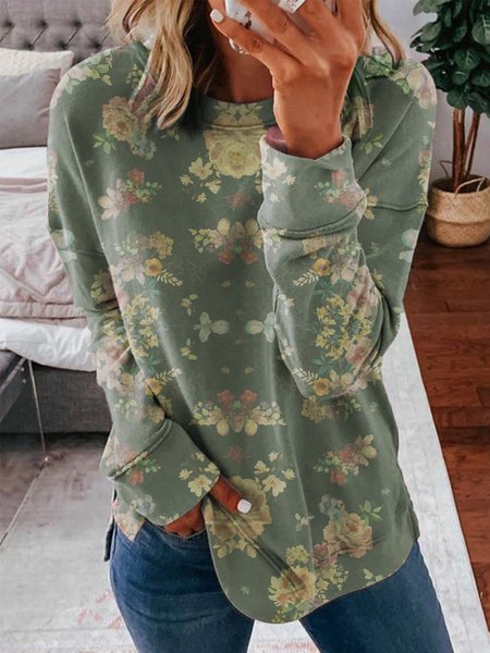 

Printed Long Sleeve Shirts & Tops, As picture, Hoodies & Sweatshirts