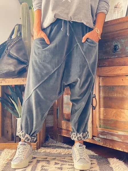 Loose and comfortable baggy Pants, Gray, Auto-clearance