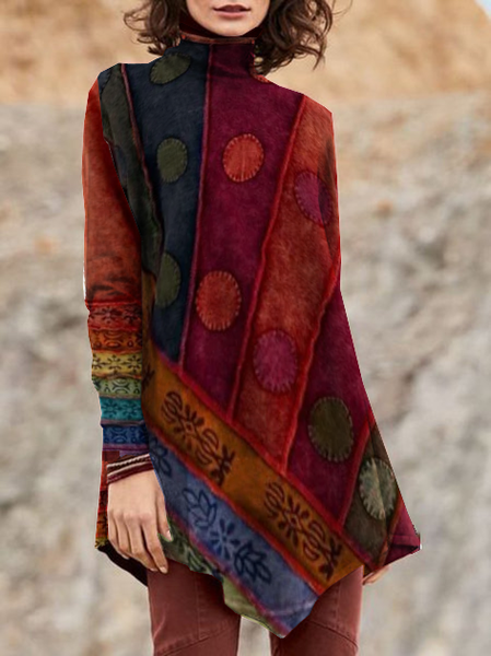 

Dolcevita Maniche Lunghe Top, Rosso, Blouses & Shirts