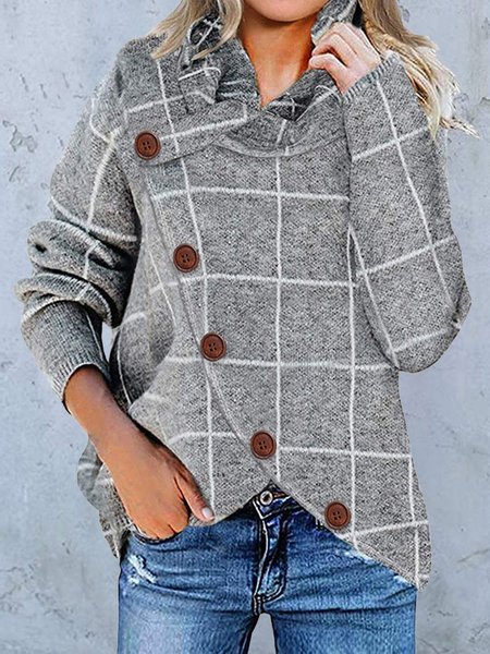 

Maglione Vintage Abbottonato, Grigio, Knitwear