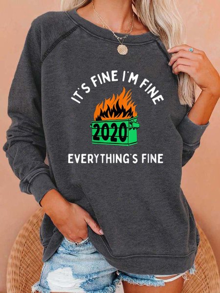 

It’s Fine I’m Fine Everything’s Fine 2020 Sucks Sweatshirt, Black, Hoodies&Sweatshirts