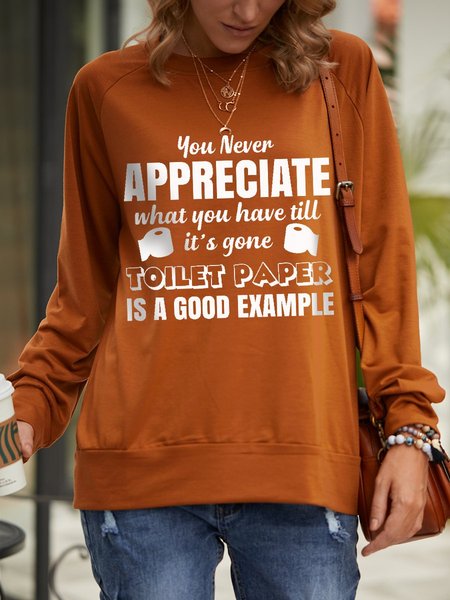 

You never know what you have, toilet paper is a good example/Christmas fun pullover, Brown, Hoodies&Sweatshirts