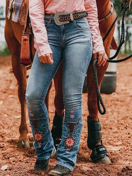 

Cotton-Blend Jeans, Blue, Jeans