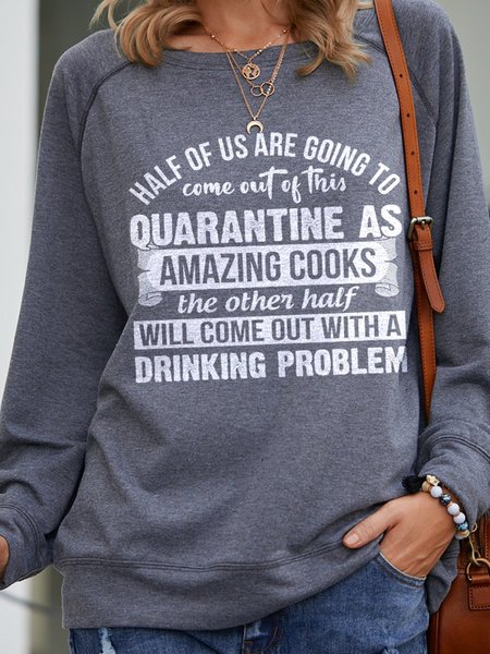 

Half of us will be quarantined / pullover gift, Gray, Hoodies&Sweatshirts