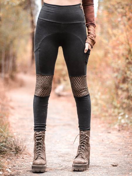 

Pantaloni Vintage Aderente Cotone, Nero, Pants