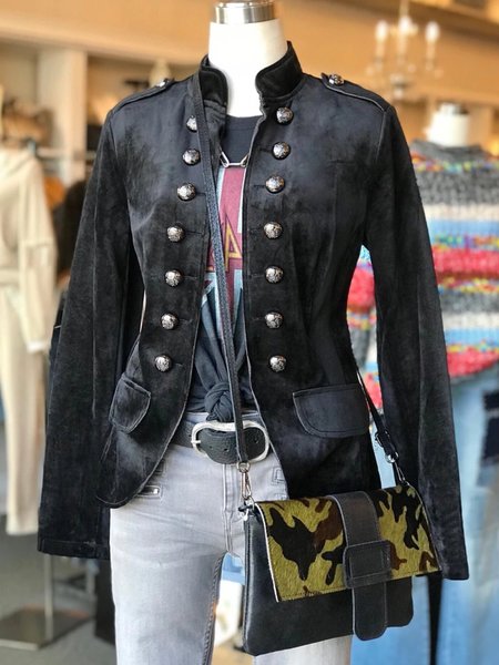 

Cotton Long Sleeve Fleece Coat, As picture, Jackets
