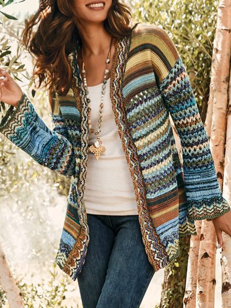 

Shift Stripes Vintage Cotton-Blend Outerwear, Multicolor, Jackets