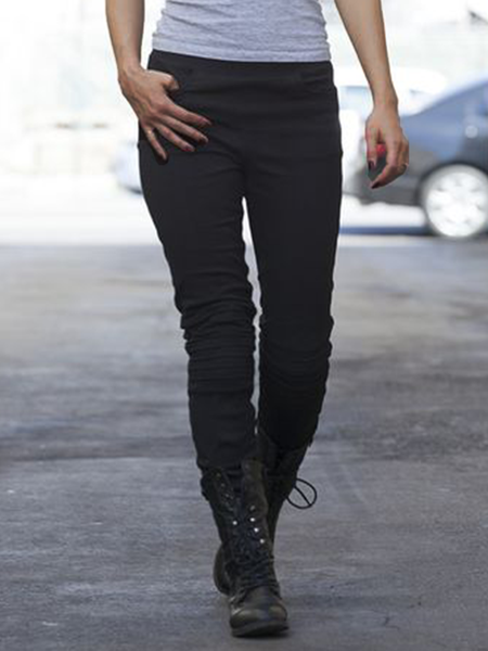 

Pantaloni Casuale Misto Cotone, Nero, Pants