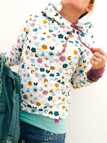 

Cotton Floral Long Sleeve Casual Sweatshirt, White, Hoodies&Sweatshirts