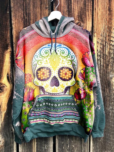 

Casual Long Sleeve Sweatshirts, Green, Tops