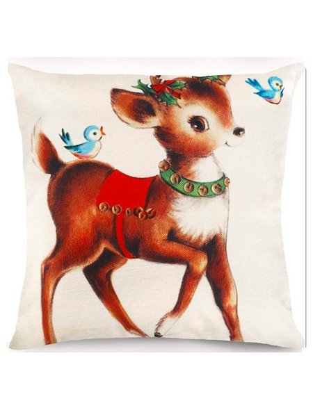

Christmas Backrest Pillows, White-brown, Home&Garden