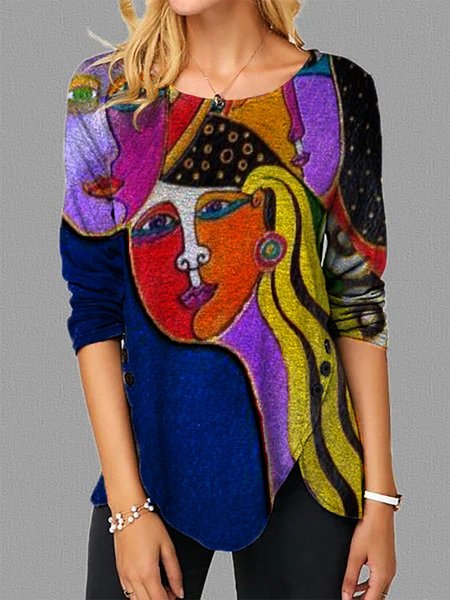 

Shift Statement Cotton-Blend Shirts & Tops, Multicolor, Tops
