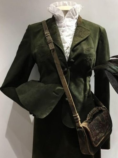 

Long Sleeve Cotton Jacket, As picture, Blazers