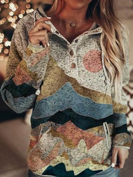 

Long Sleeve Casual Floral-Print Sweatshirts, Color, Tops