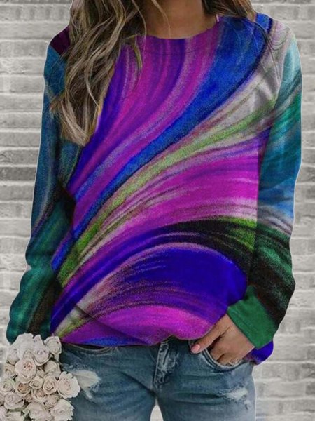 

Stampato Top, Viola, Hoodies & Sweatshirts