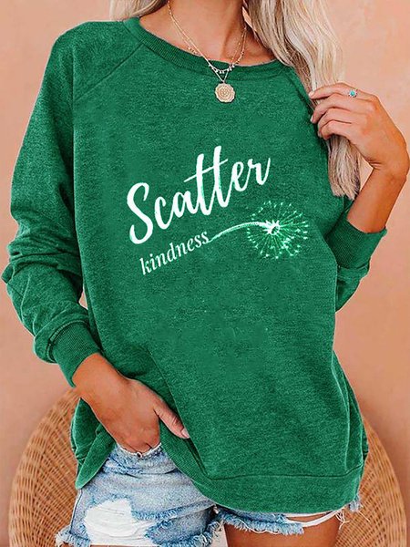 

Scatter Kindness Dandelion Print Sweatshirt, Green, Sweatshirts & Hoodies