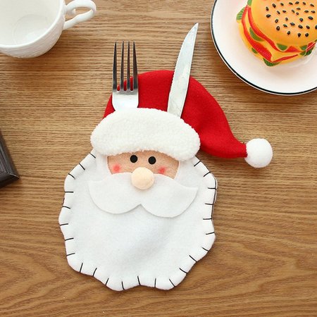 

Natale coltello e forchetta Borsa coltello e forchetta impostato Stoviglie da ristorante di Babbo Natale impostato Natale Decorazione, Bianco, Accessories