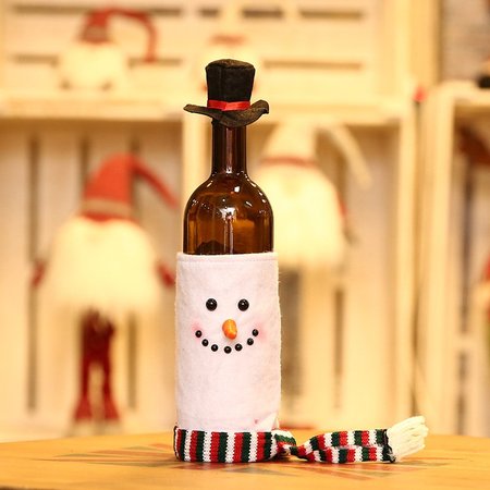 

Christmas decorations wine bottle rack champagne creative wine rack hotel restaurant holiday decoration wine bag rack, White, Accessories