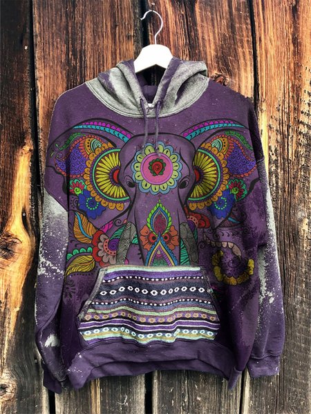 

Long Sleeve Hoodie Tribal Sweatshirts, Purple, Sweatshirts & Hoodies