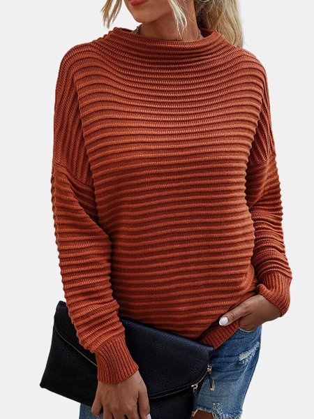 

Long Sleeve Plain Sweater, Jacinth, Sweaters