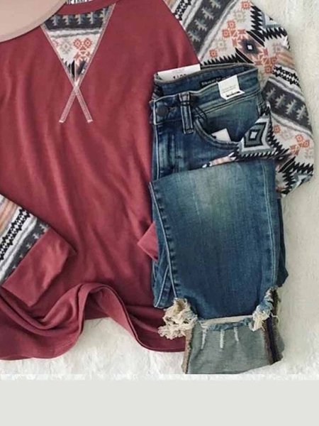 

Cotton-Blend Casual Shirts & Tops, Red, Tops