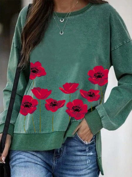 

Felpa Vacanza Girocollo, Verde, T-Shirts