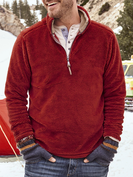 

Plain Sweatshirt Autumn Winter, Red, Sweater