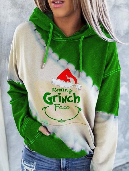 

Print Color Block Figure Long Sleeve Christmas Sweatshirt, Green, Hoodies & Sweatshirts