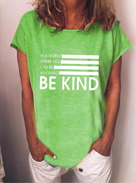 

Short Sleeve Shift T-shirt, Green, Tops