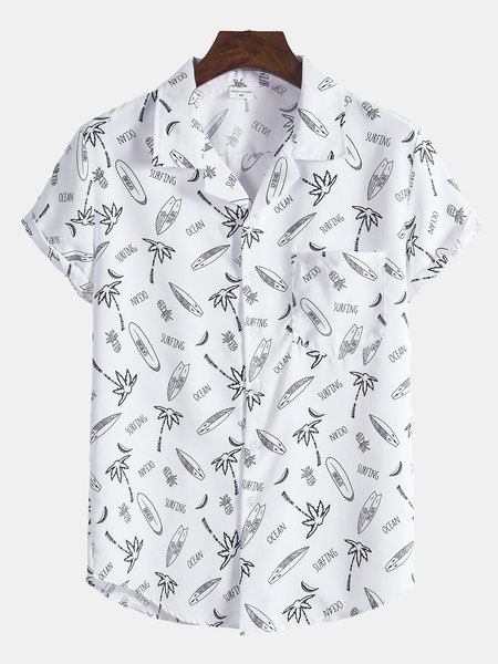

Men's Floral Casual Shirts, White, Winter Clearance