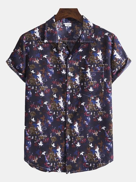

Men's Casual Polyester Fibre Shirt Collar Shirts, Black, Winter Clearance
