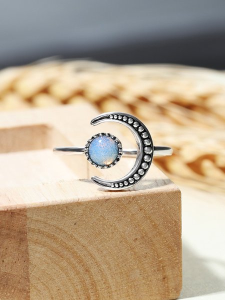 

Moon Moonstone Ring, Yellow, Jewelry