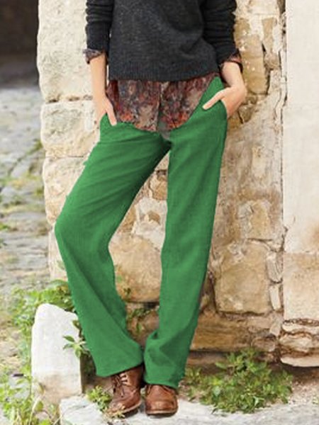 

Pantaloni Misto Cotone, Verde, Pants