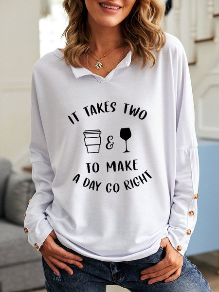 

Takes Two To Make A Day Go Right Graphic top, White, Hoodies&Sweatshirts