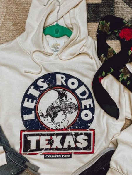 

Cotton-Blend Long Sleeve Sweatshirt, White, Hoodies & Sweatshirts