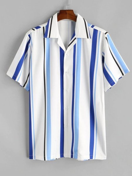 

Shirt Collar Casual Shirts & Tops, As picture, Shirts
